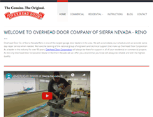 Tablet Screenshot of overheaddoorreno.com
